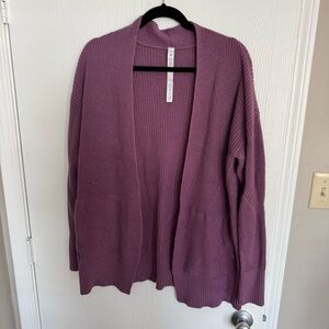 lululemon athletica Open-Front Knit Cardigan - Dusty Mauve
